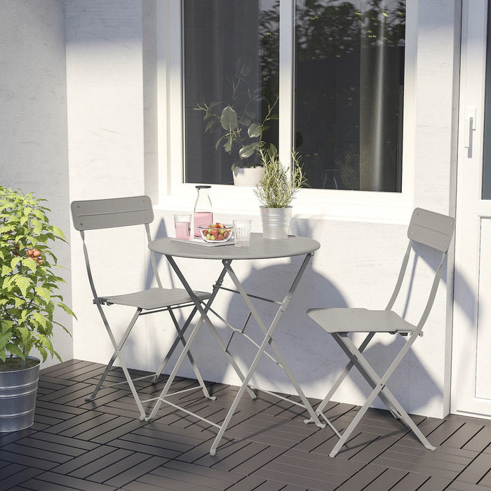 SUNDSO Table, outdoor, grey 65 cm