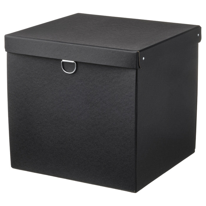 NIMM Storage box with lid, black, 32x30x30 cm