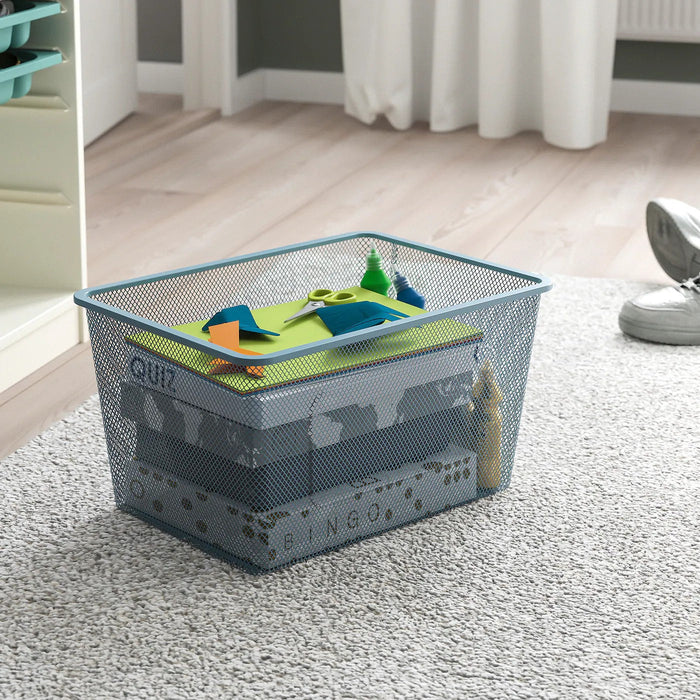 TROFAST Mesh storage box, grey-blue, 42x30x23 cm