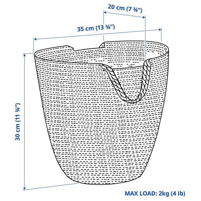 TOLKNING Hanging basket, jute