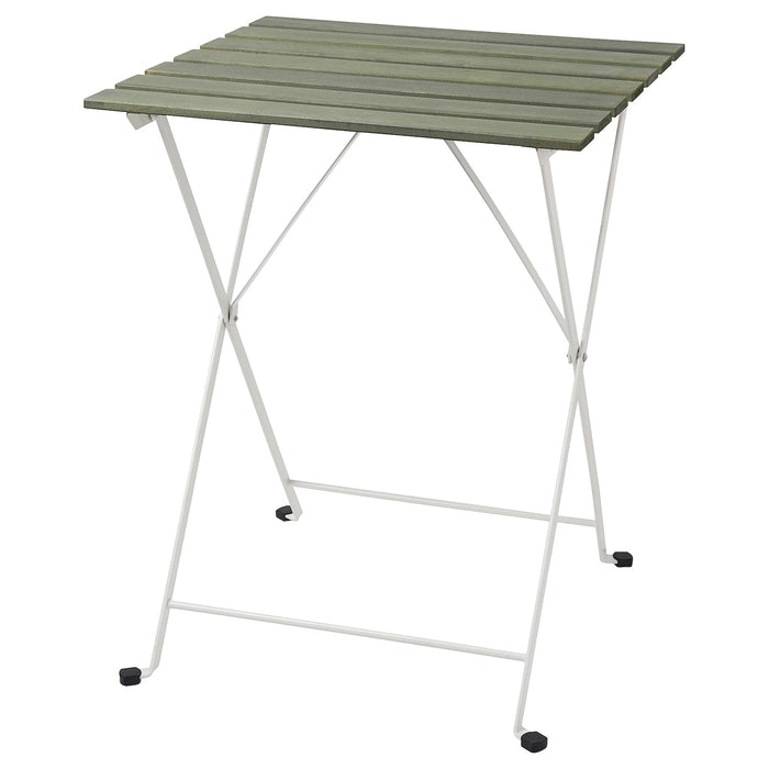 TARNO Table, outdoor, white/green, 55x54 cm