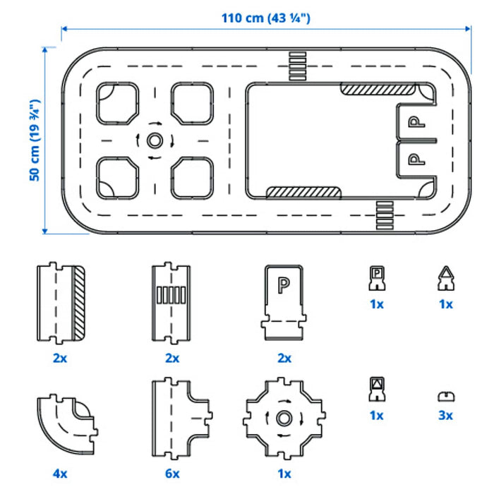 RAVUNGE 23-piece car track set