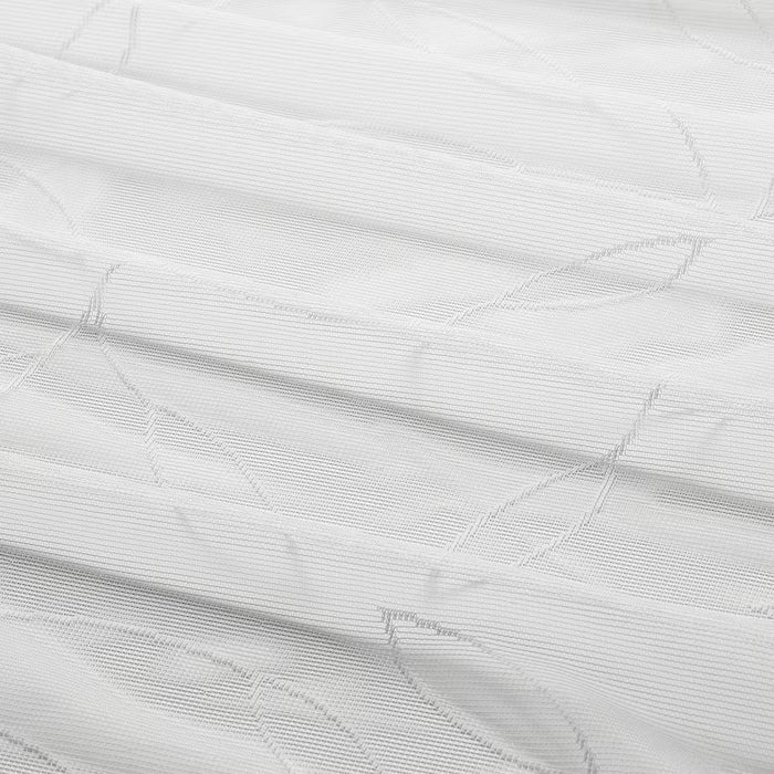 LILLEGERD Sheer curtains, 1 pair, white leaves, 145x250 cm