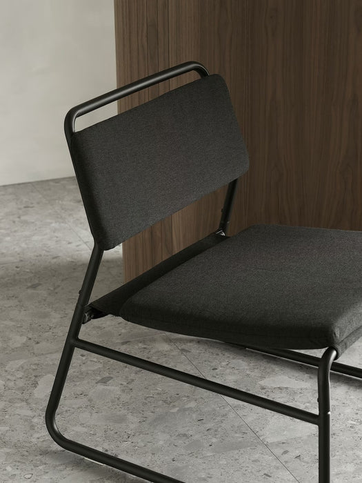 LINNEBACK Easy chair, Vissle dark grey