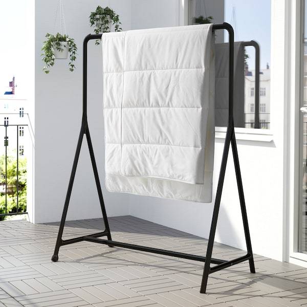 TURBO Clothes rack, black in/outdoor, black