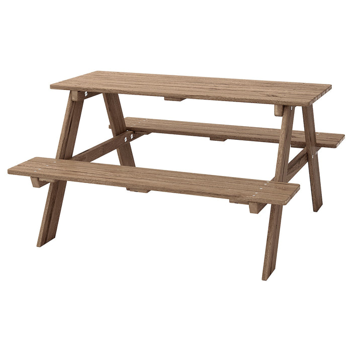 RESO Children's picnic table, light brown stained