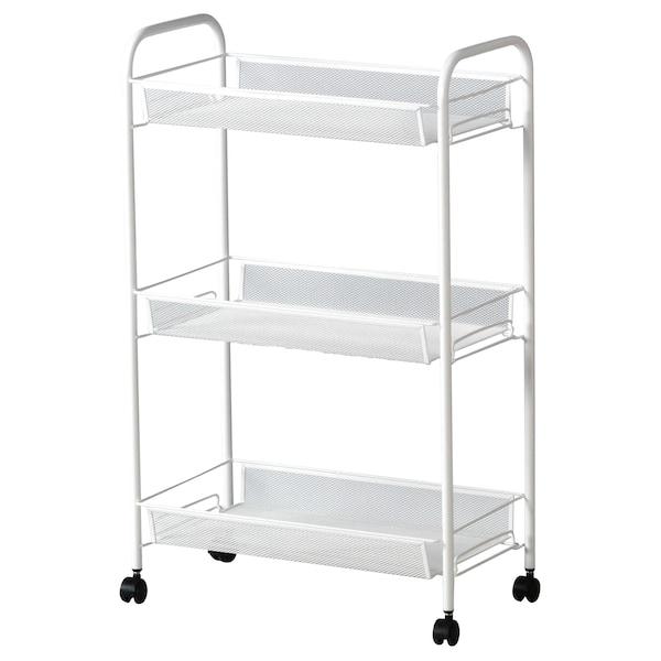 HORNAVAN Trolley, white 26x48x77 cm