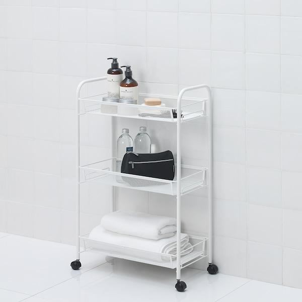 HORNAVAN Trolley, white 26x48x77 cm