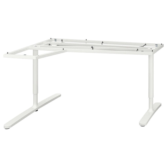 BEKANT Underframe for corner table top, white 160x110 cm