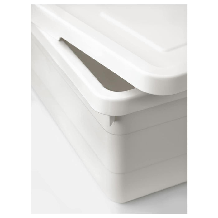 SOCKERBIT Box with lid, white 38x25x15 cm