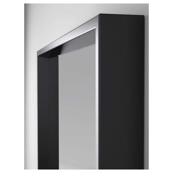 NISSEDAL Mirror, black 65x65 cm