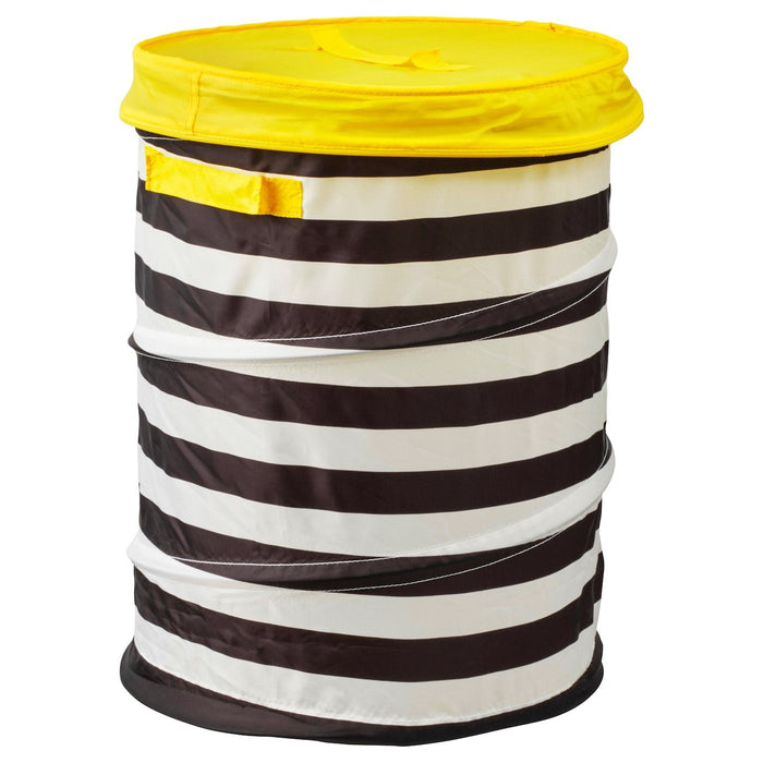 FLYTTBAR Basket with lid, yellow