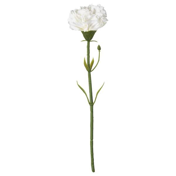 SMYCKA artificial flower 30cm, carnation/white