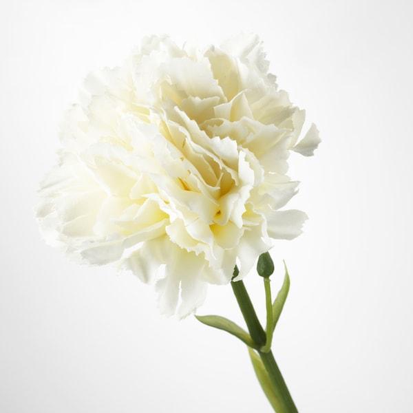 SMYCKA artificial flower 30cm, carnation/white