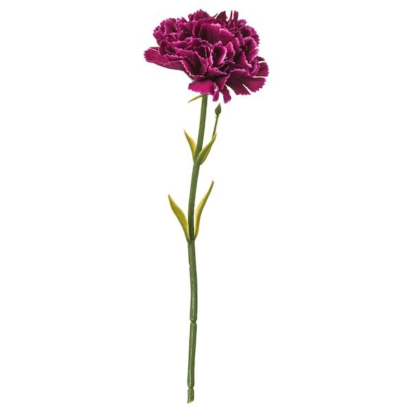 SMYCKA artificial flower 30cm, carnation/dark lilac