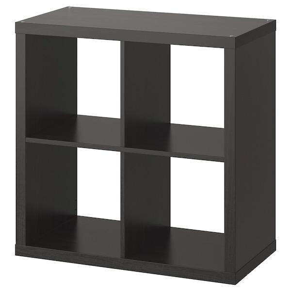 KALLAX Shelving unit, black-brown 77x77 cm