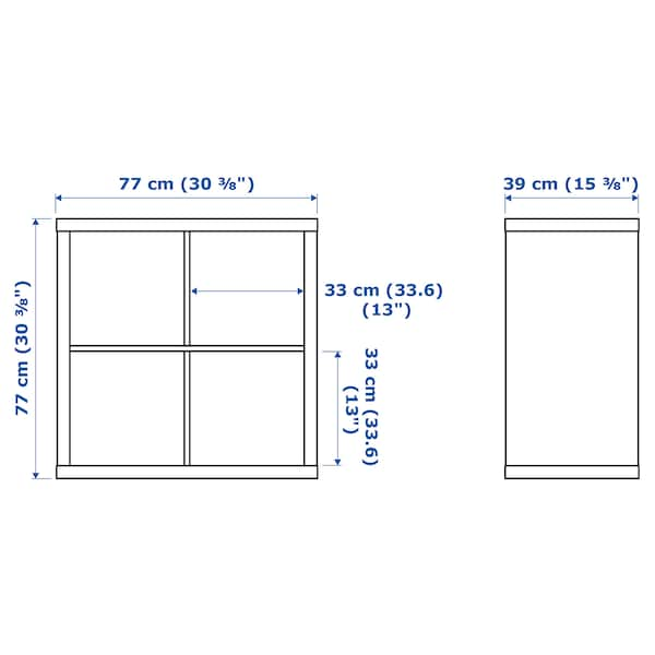 KALLAX Shelving unit, black-brown 77x77 cm