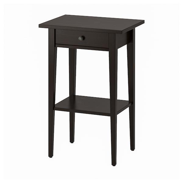 HEMNES Bedside table, black-brown 46x35 cm