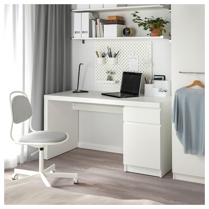 MALM Desk, white 140x65 cm