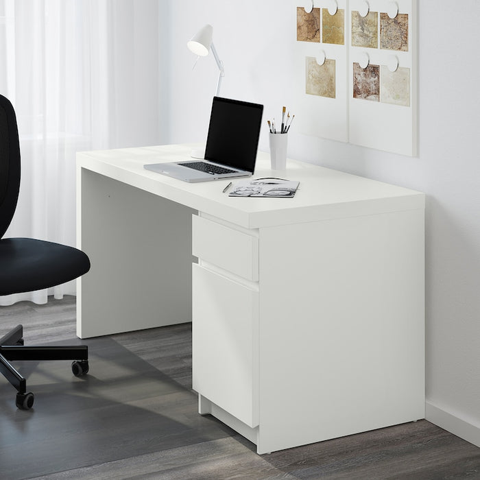 MALM Desk, white 140x65 cm