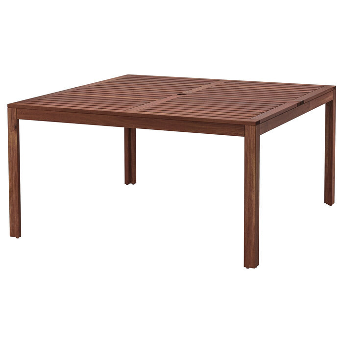 APPLARO Table, outdoor, brown stained, 140x140 cm