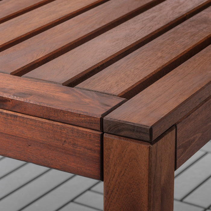 APPLARO Table, outdoor, brown stained, 140x140 cm