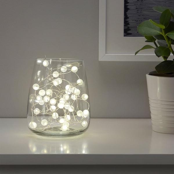 SNOYRA LED lighting chain with 40 lights, indoor, battery-operated silver-colour