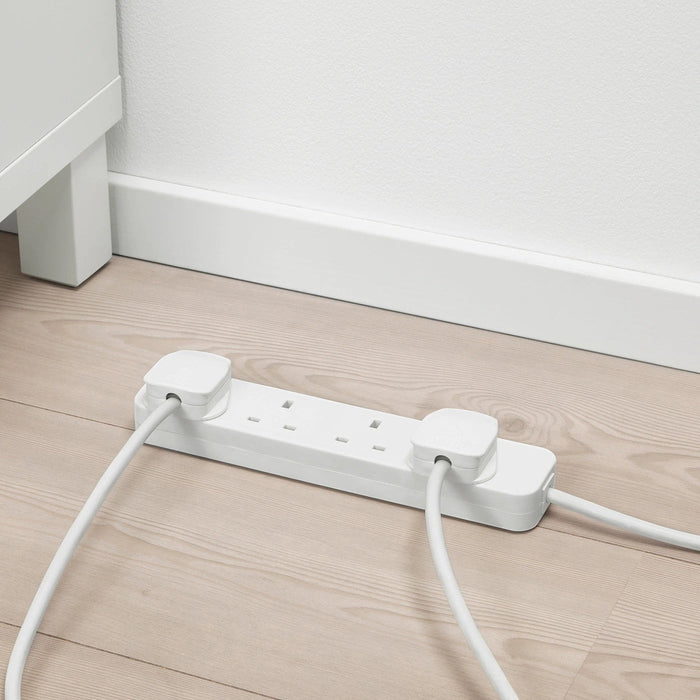 KOPPLA 4-way socket, earthed/white