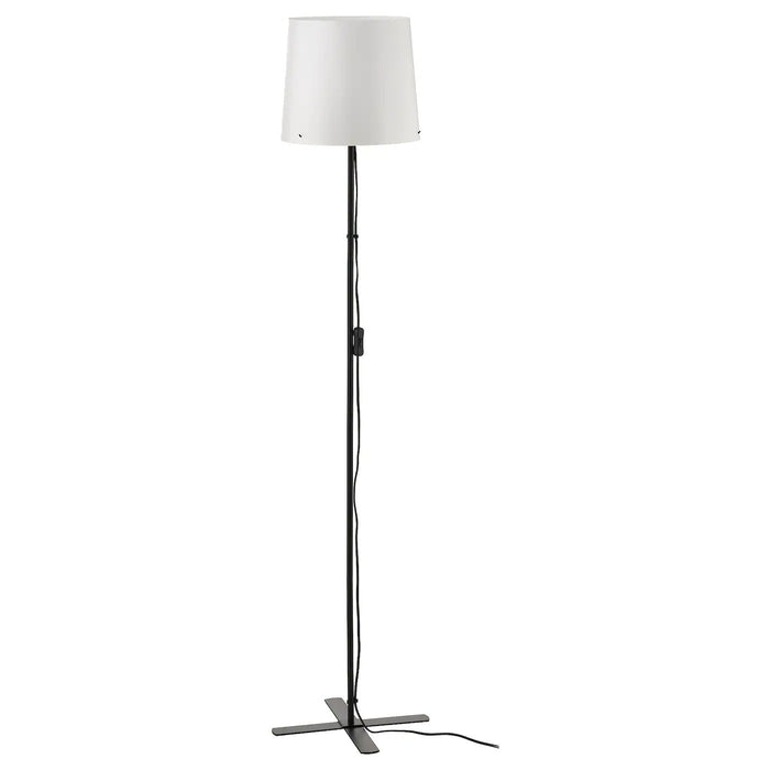 BARLAST floor lamp, black/white, 150 cm