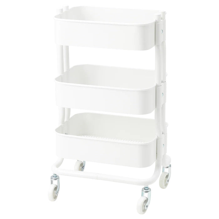 RASHULT Trolley, white 38x28x65 cm