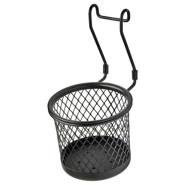 HULTARP Container, black/mesh 14x16 cm