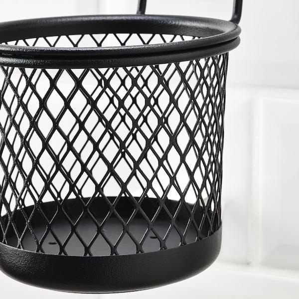 HULTARP Container, black/mesh 14x16 cm