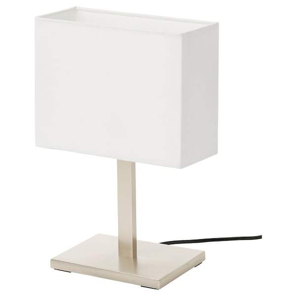 TOMELILLA table lamp 36 cm nickel-plated/white