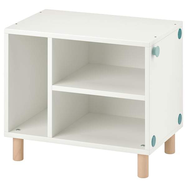 SMUSSLA Bedside table/shelf unit, white