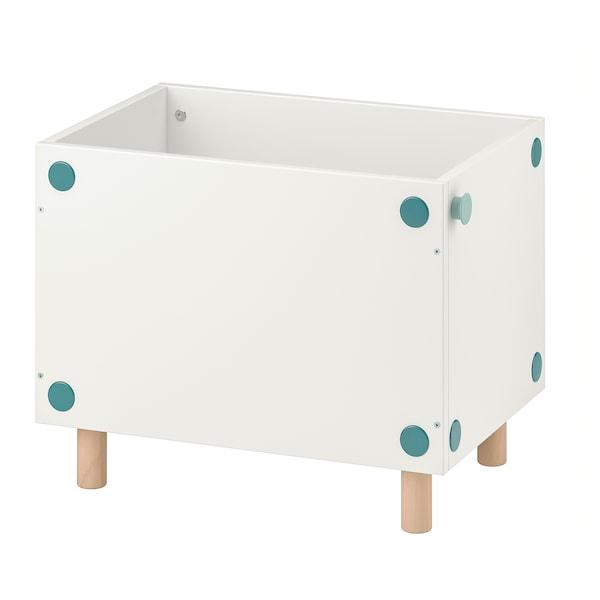 SMUSSLA Bedside table/shelf unit, white