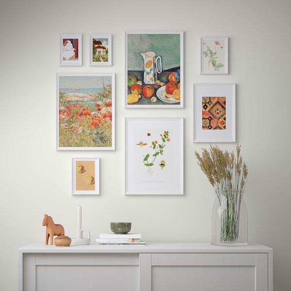 KNOPPANG Frame with poster, set of 8, Countryside living