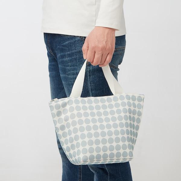 HOPSATTA Lunch bag, grey/white 30x15x20 cm