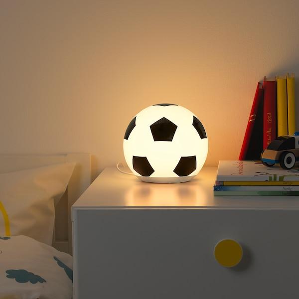 ANGARNA LED table lamp, football pattern