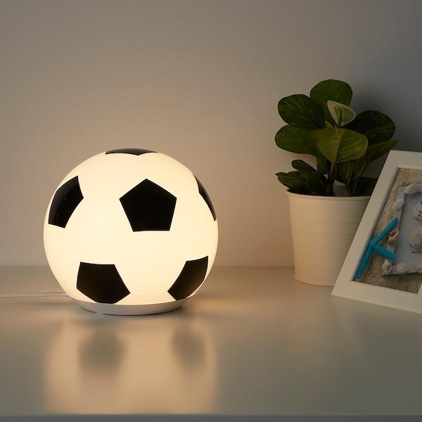 ANGARNA LED table lamp, football pattern