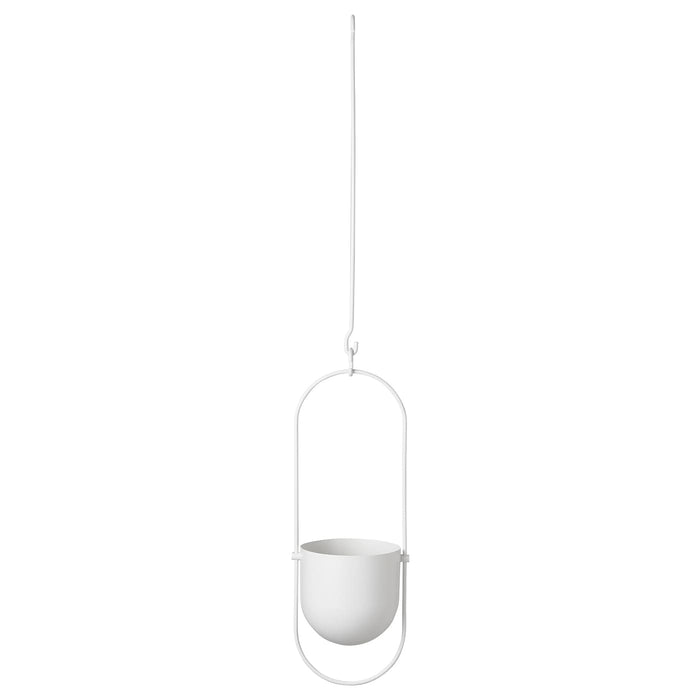 CHILISTRAN Hanging planter, in/outdoor white 12 cm