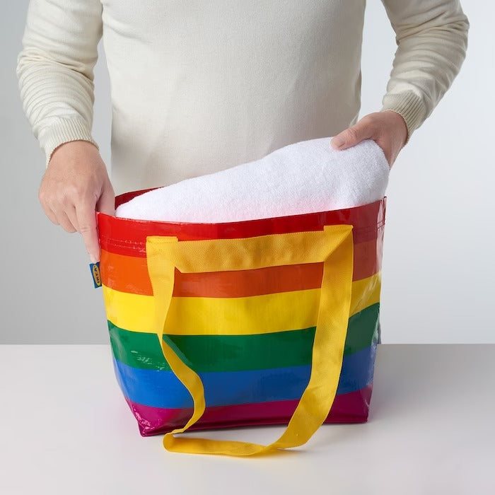 STORSTOMMA Carrier bag, large, multicolour 27x27 cm