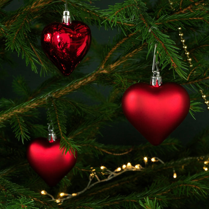 VINTER 2021 Hanging decoration, heart-shaped red