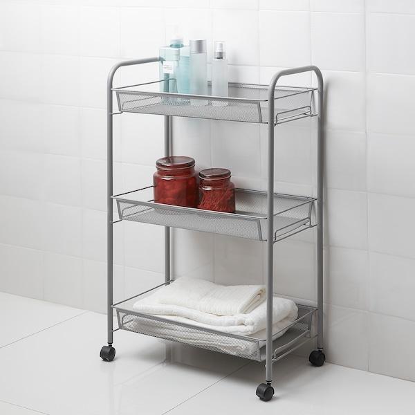 HORNAVAN Trolley, grey 26x48x77 cm