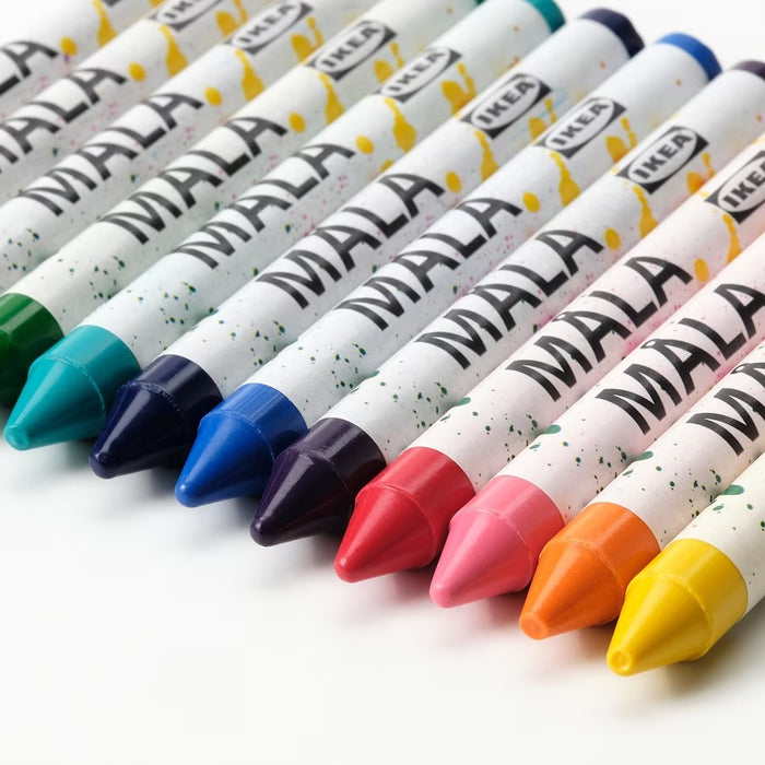 MALA Wax crayon, mixed colours Set 12