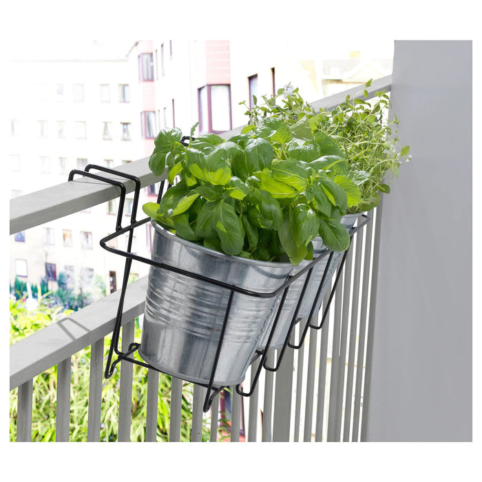 SVARTPEPPAR Plant pot holder, in/outdoor black, 45x16 cm