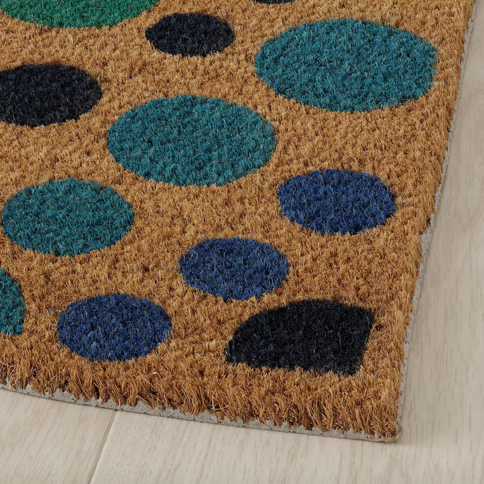 MARSLET Door mat, indoor, blue/dot pattern, 40x60 cm