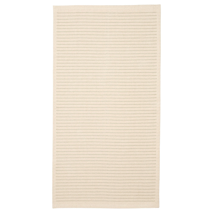 STARREKLINTE Rug, flatwoven, natural/light green, 80x150 cm