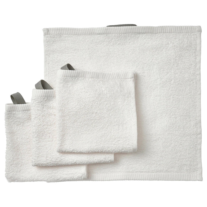 DIMFORSEN Washcloth, white, 30x30 cm