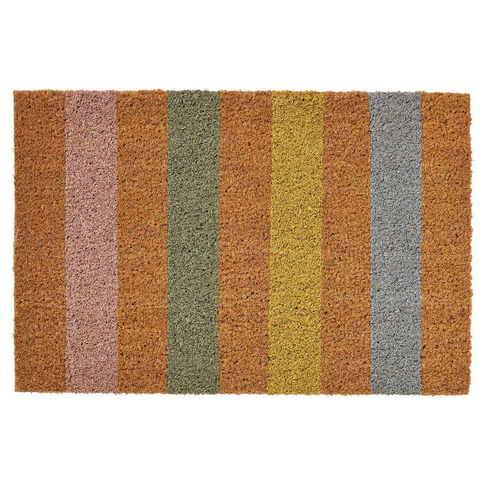 SOLLESTED door mat, indoor, natural/stripe, 40x60