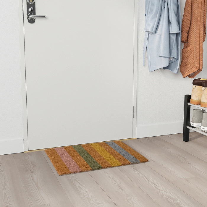 SOLLESTED door mat, indoor, natural/stripe, 40x60